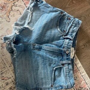 Abercrombie & Fitch Light Blue High Waist Women Shorts